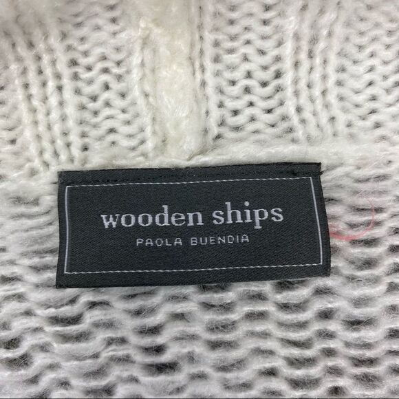 Anthropologie Wooden Ships White Soft Cozy Open Loose Cardigan Sweater S - Picture 3 of 3